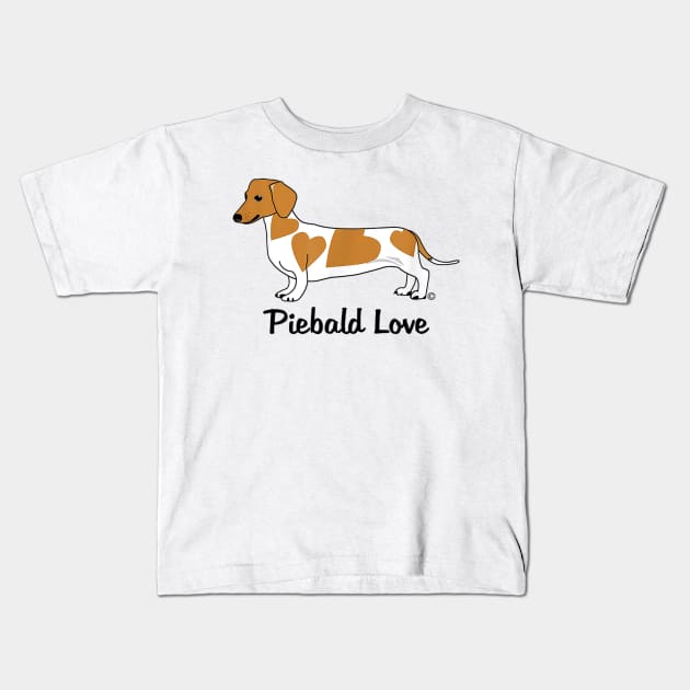 Piebald Love Dachshund Kids T-Shirt by Xamgi